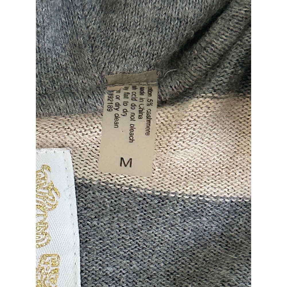 Twisted Heart America Striped Cashmere Blend Zip Hoodie MED Y2K luxury - Picture 7 of 10